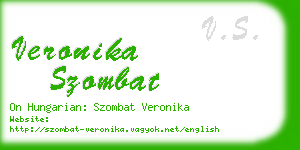 veronika szombat business card